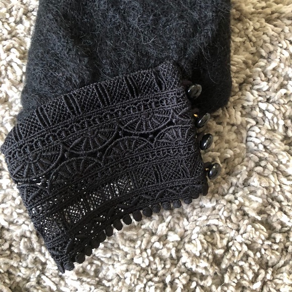 SEZANE Melina Cardigan Noir Sz Small - Picture 5 of 6